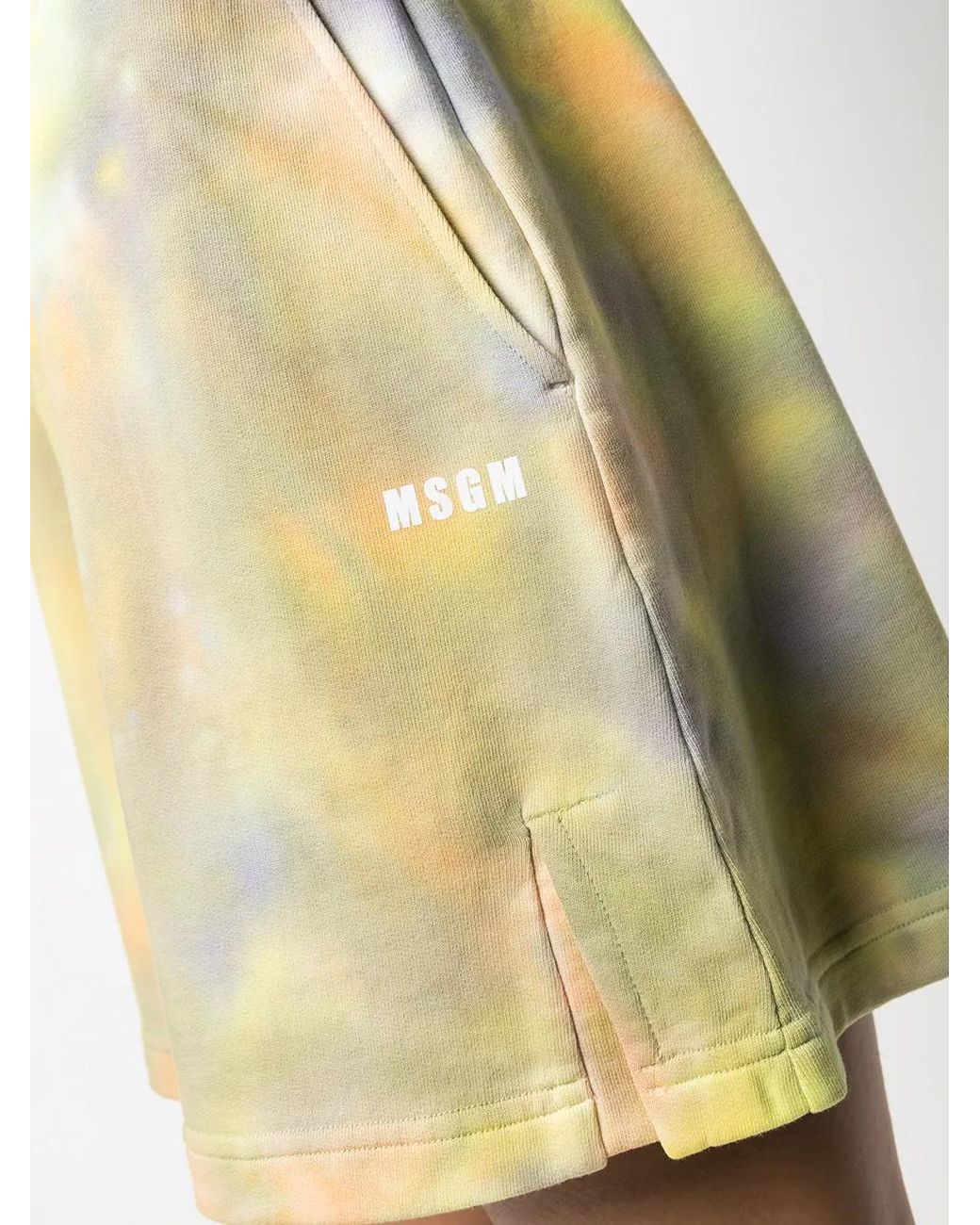 MSGM Yellow Shorts Red