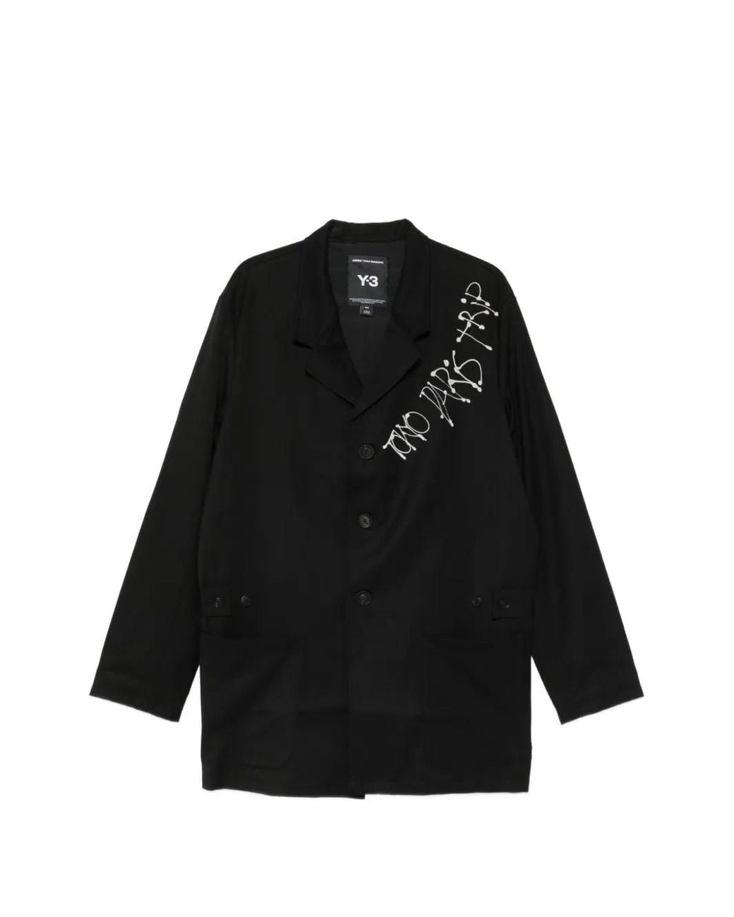 Y-3 Black Chito City Graphic Wool Blazer for men