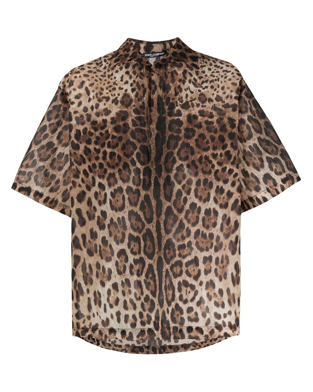 Dolce & Gabbana Leopard Print Bowling Shirt in Brown for Men - Save 24% ...