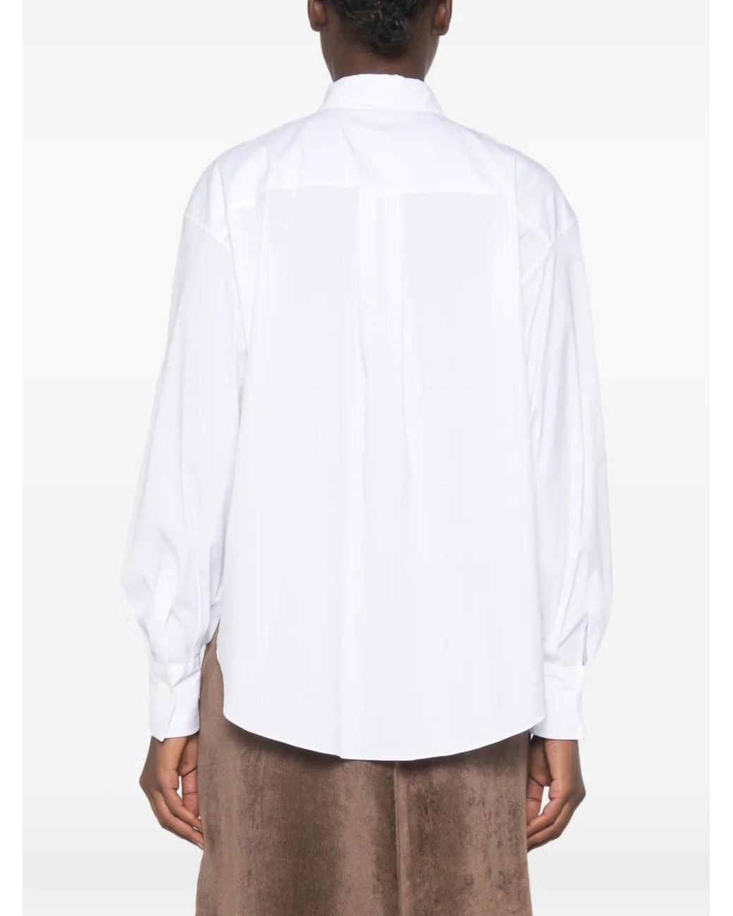 Brunello Cucinelli White Monili-Embellished Shirt