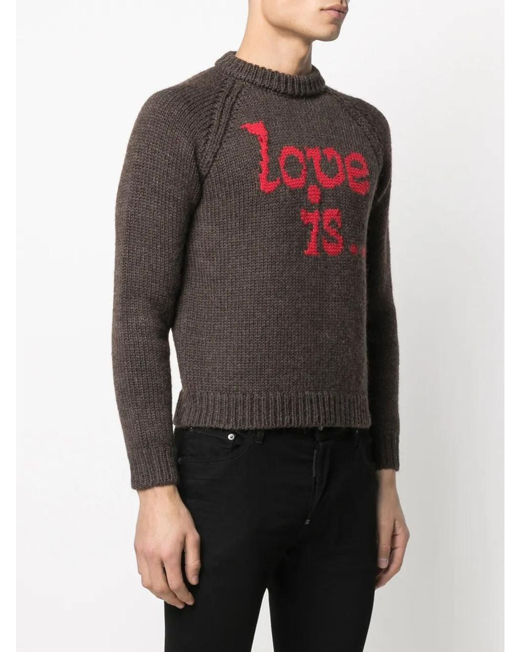 DSquared² Gray Love Is. Jumper for men