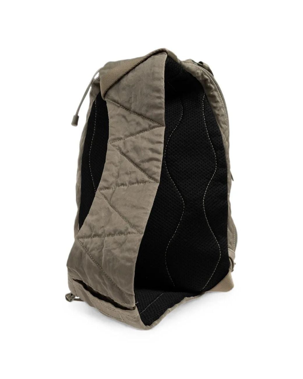 C P Company Green Nylon B Lens Crossbody Backpack for men