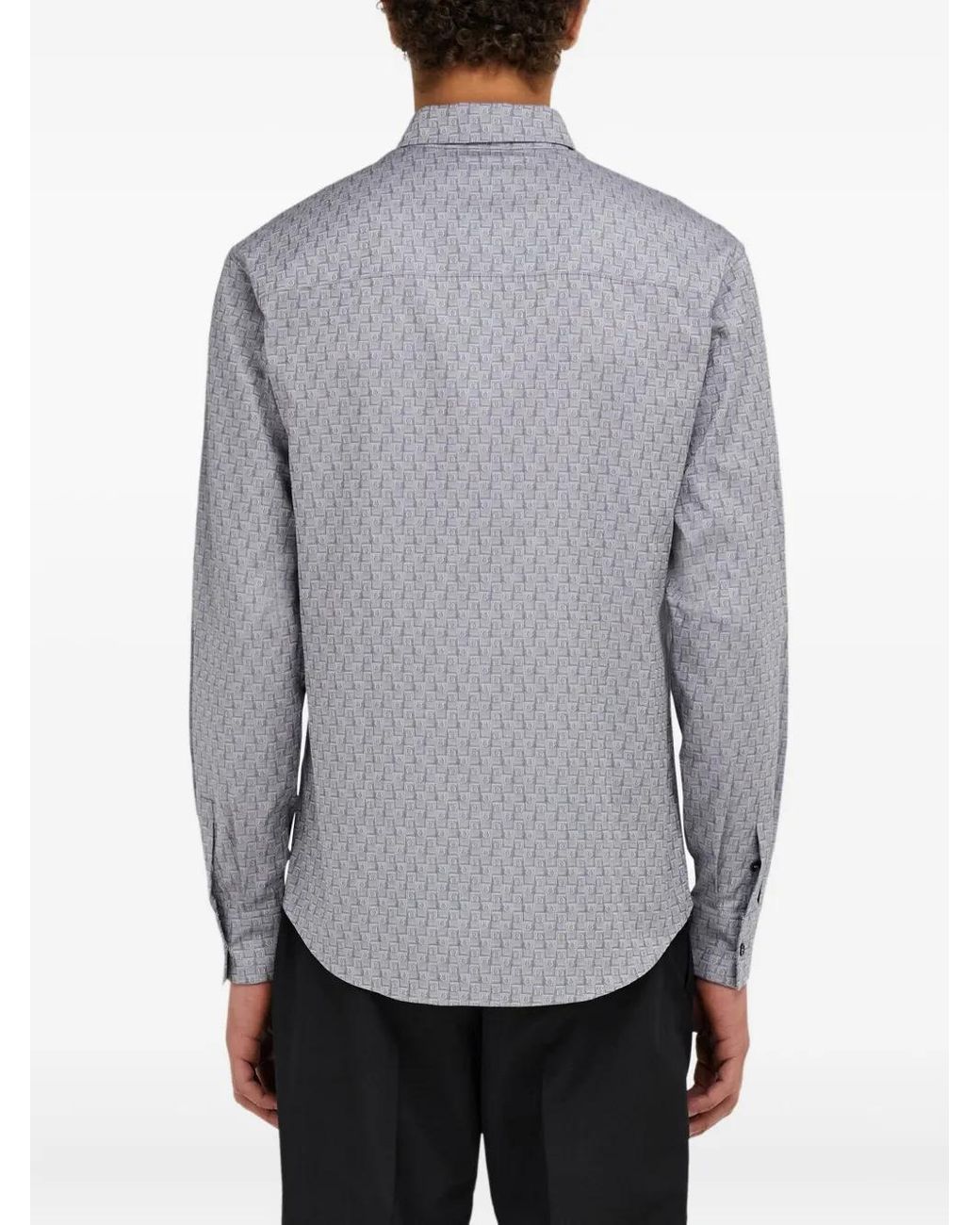 Ferragamo Gray Monogram Shirt for men