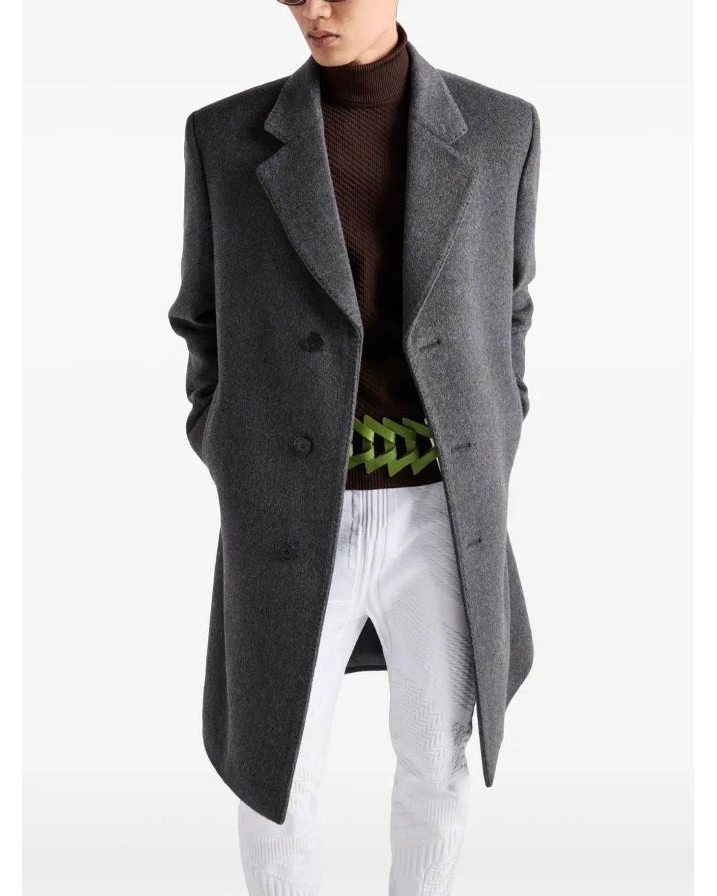 Prada White Technical Fabric Pants for men
