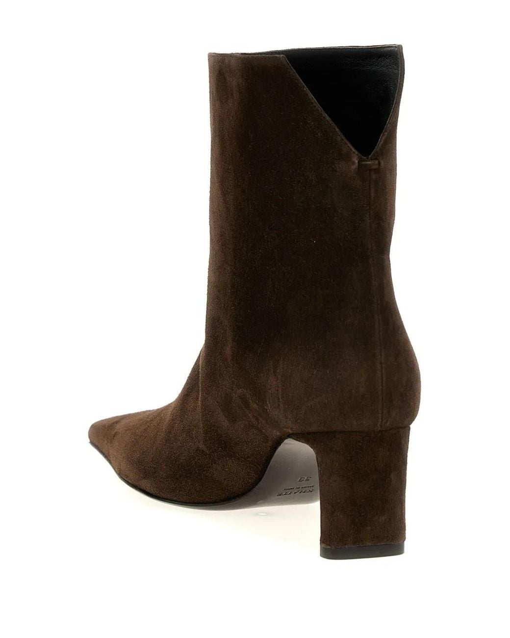Khaite Brown Chic Ankle Boots For