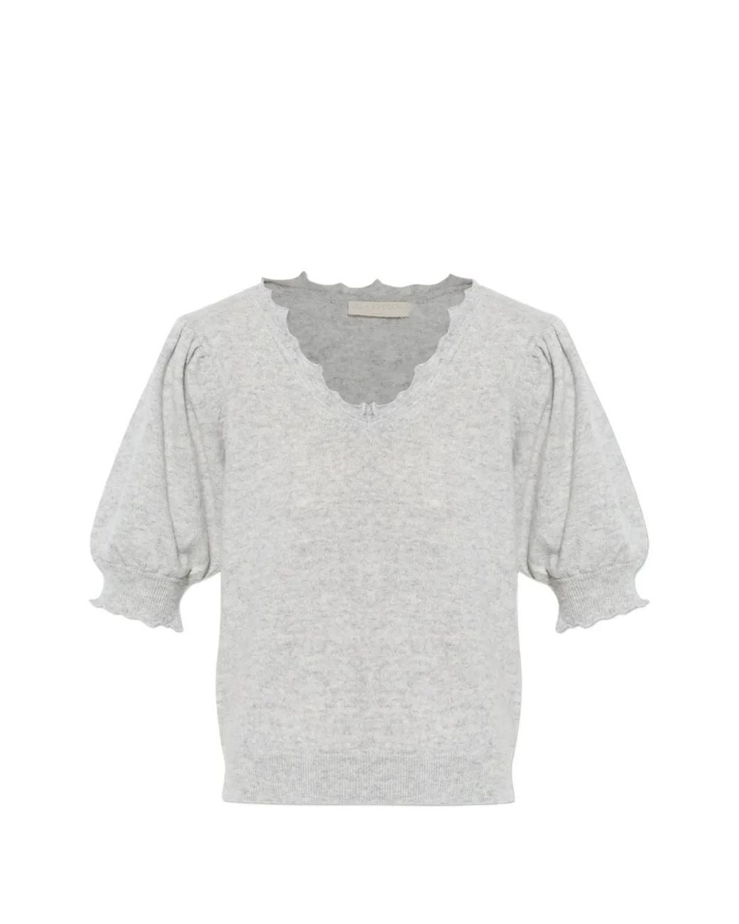 Ulla Johnson White Polline Ruffled-Sleeve T-Shirt