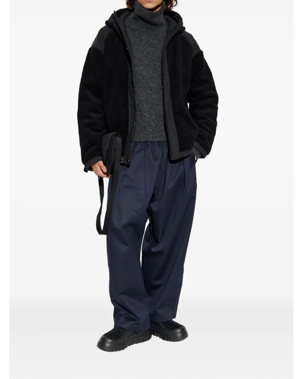Canada Goose Blue Wool Blend Reversible Bomber Jacket for men