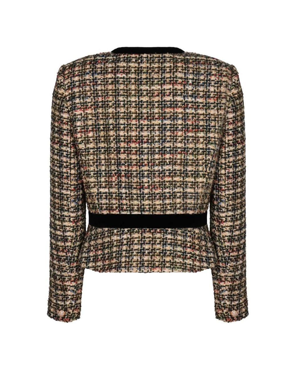 Valentino Garavani Green Bow-Belt Tweed Jacket