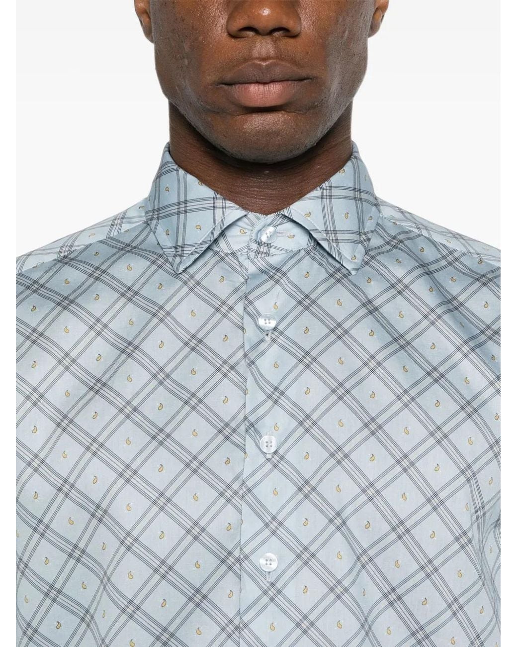 Etro Blue Roma Paisley-Print Shirt for men