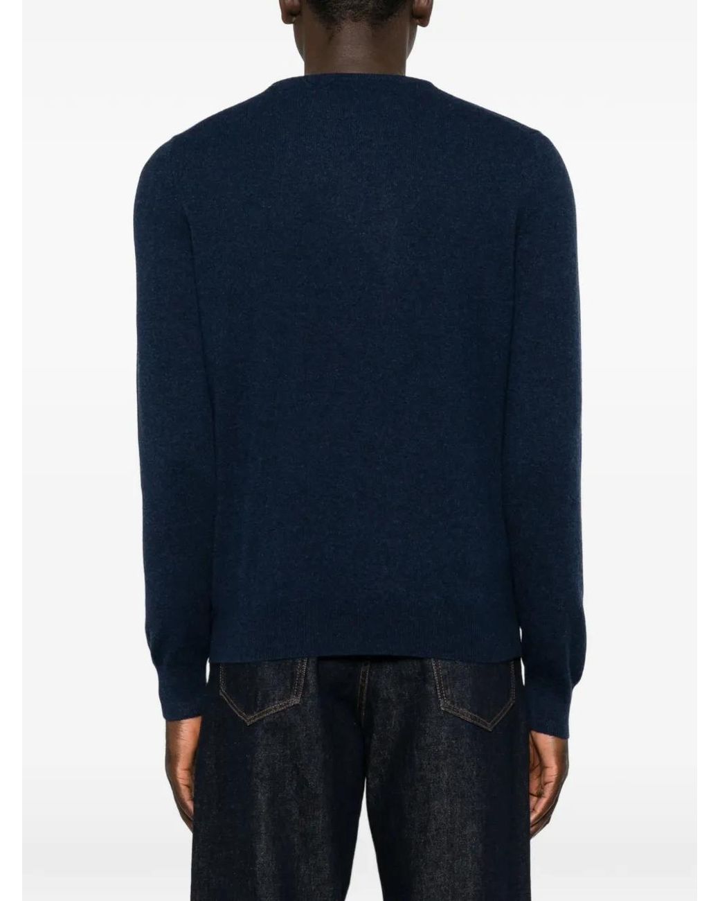 Fileria Blue Crew-Neck Long-Sleeve Sweater for men