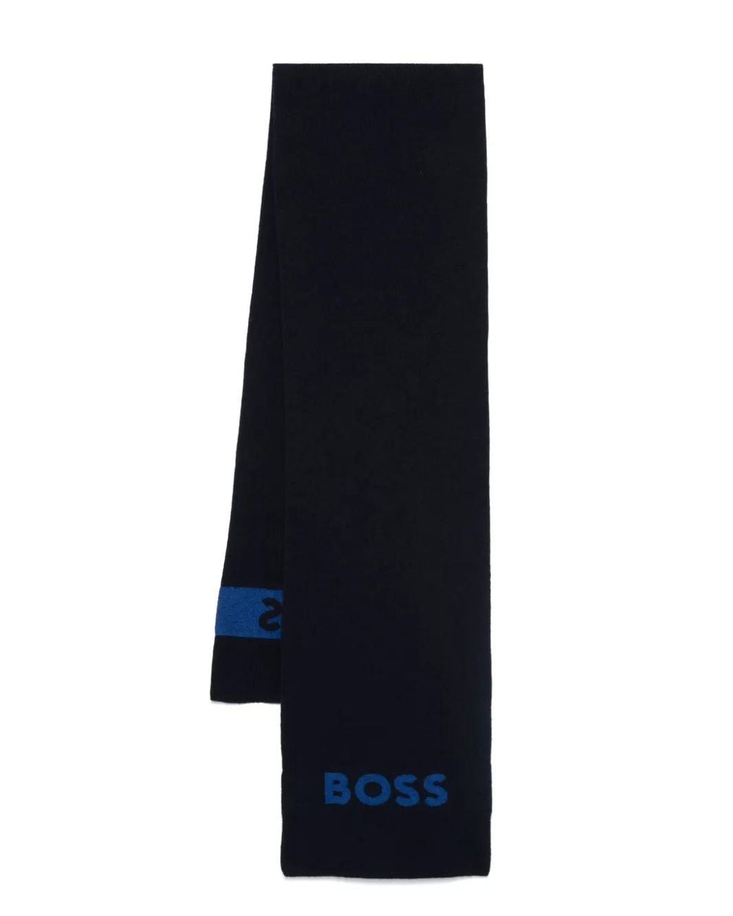 Sciarpa Con Logo di Boss in Blue da Uomo