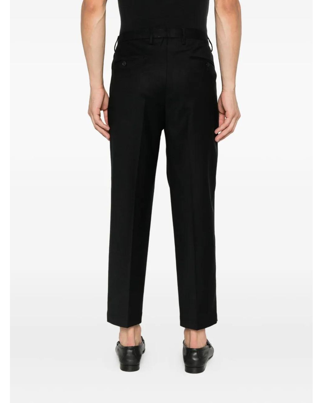 Briglia 1949 Black Pleated-Pocket Trousers for men