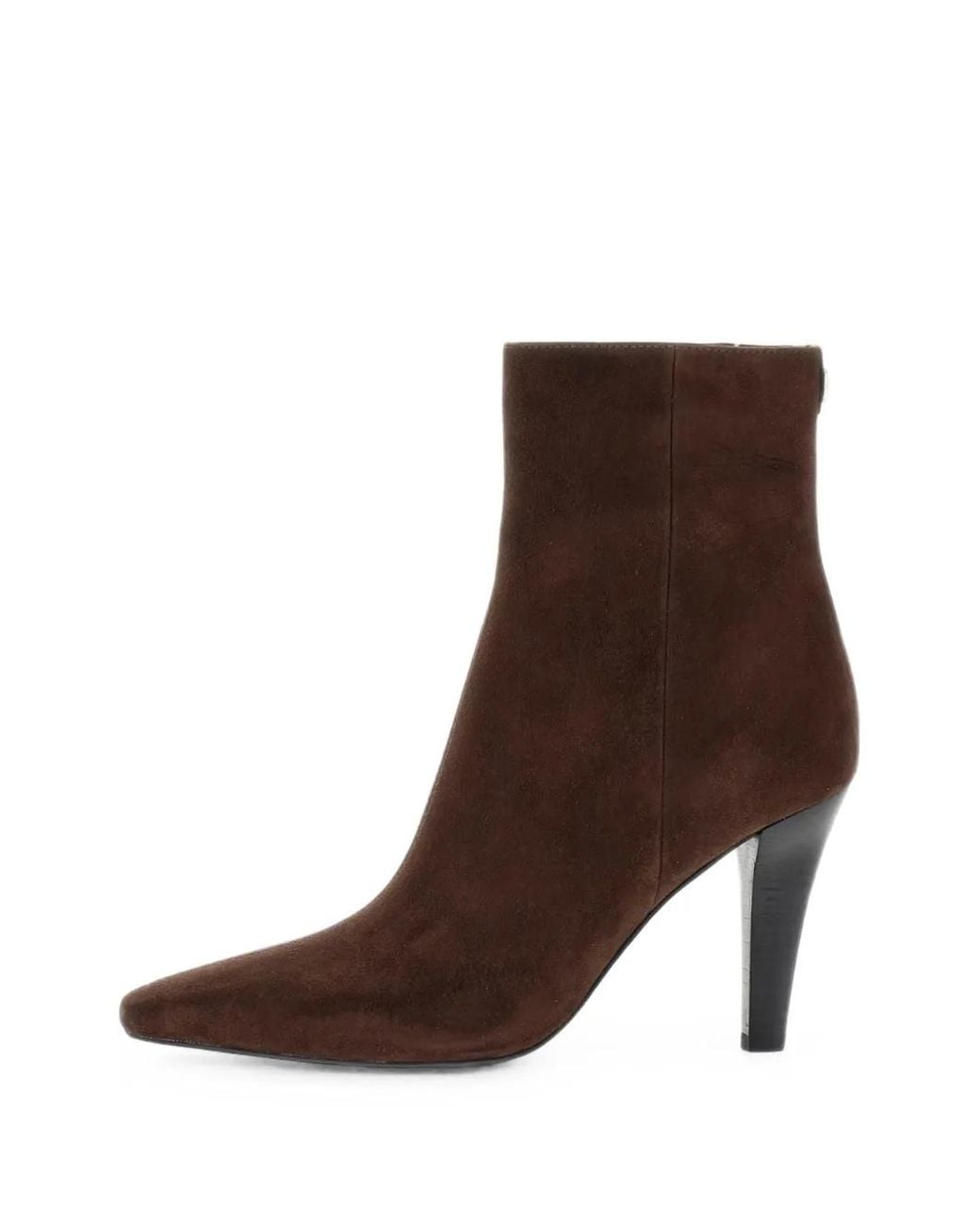 Guess Brown Pointed-Toe Suede Ankle Boots