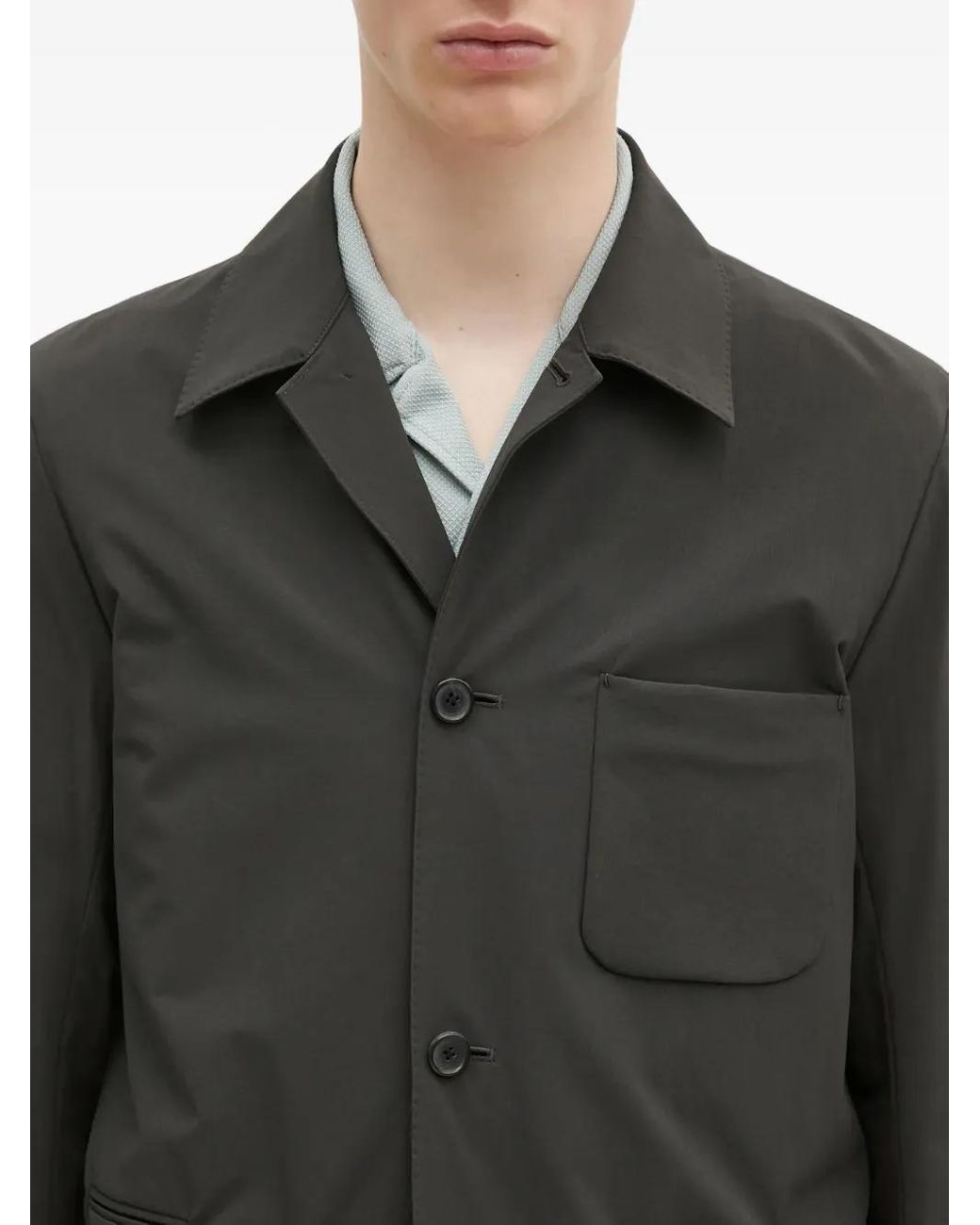 Paul Smith Gray Buttoned Patch-Pocket Jacket for men