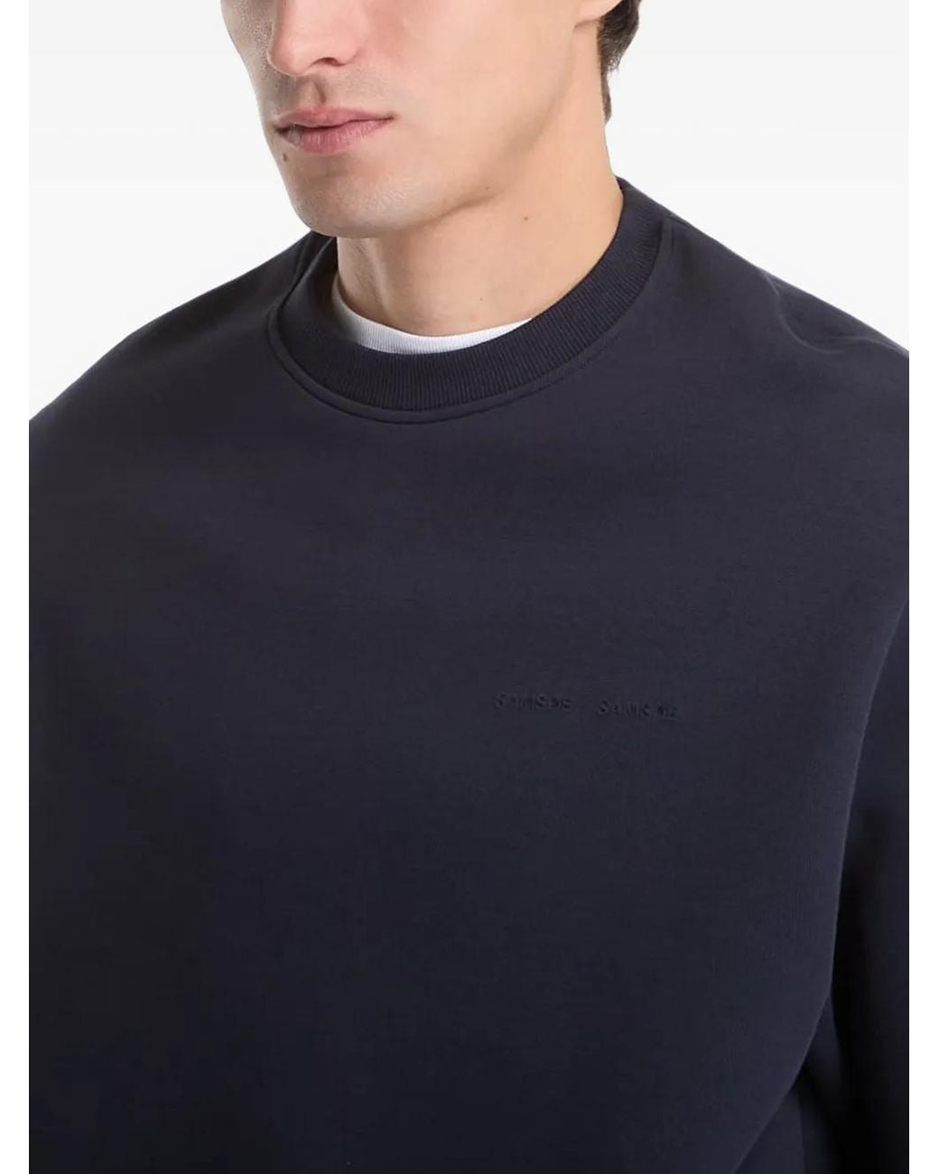 Samsøe & Samsøe Pullover Mit Gerippten Details in Blue für Herren
