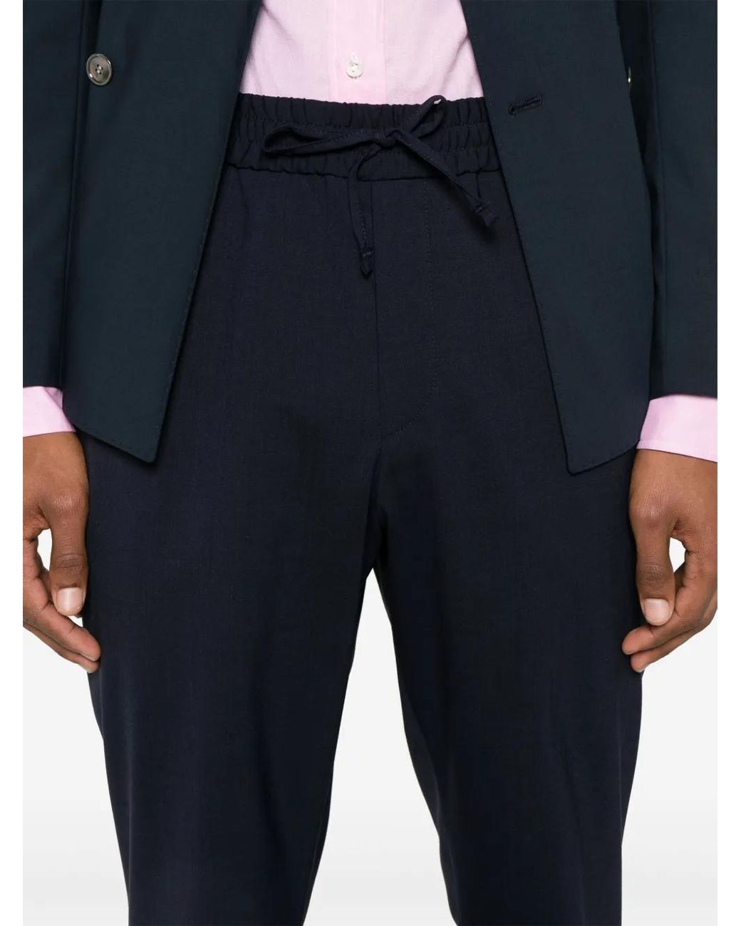 Boss Blue Tapered Trousers for men