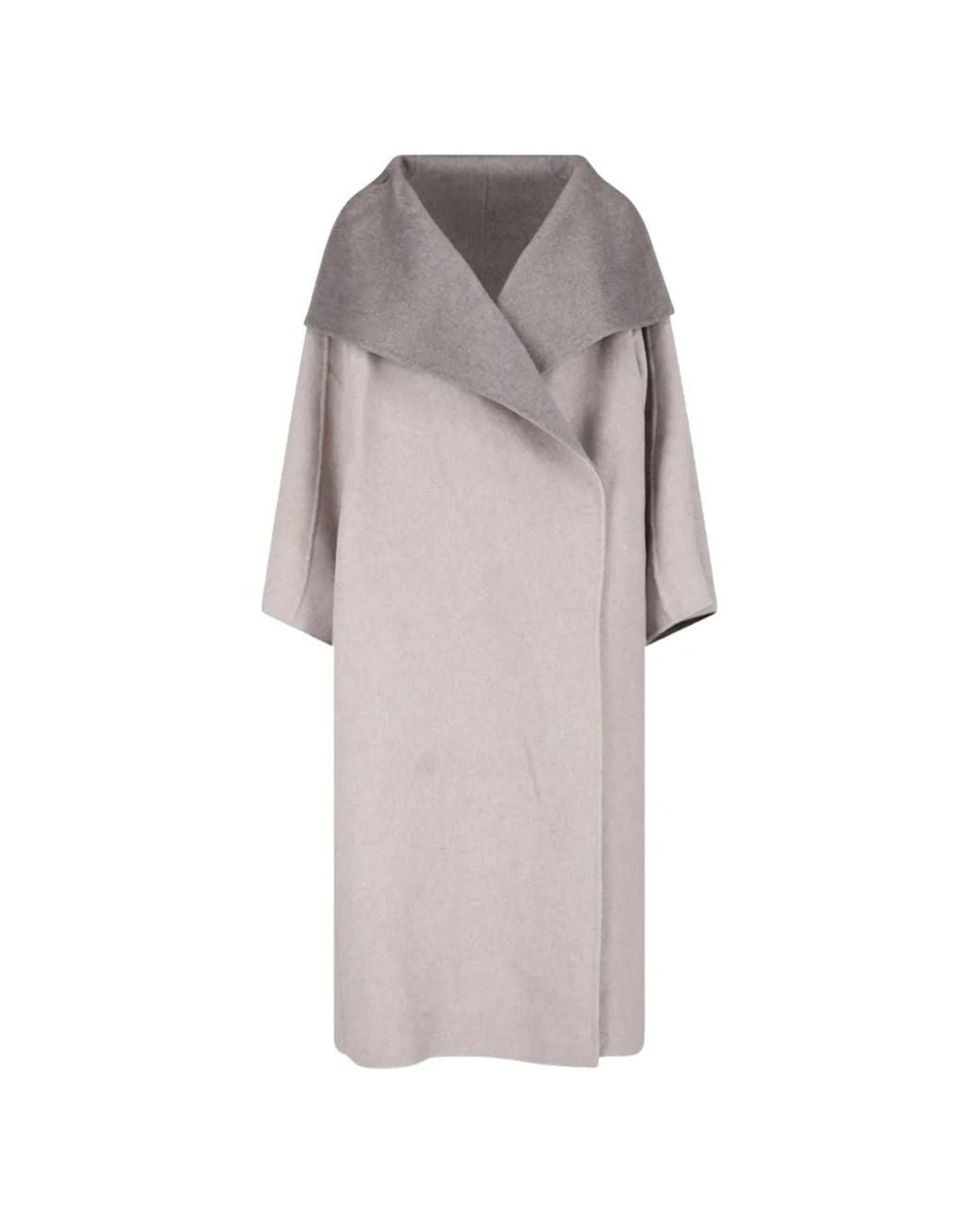 Frankie Shop Gray Leroy Reversible Funnel-Neck Coat