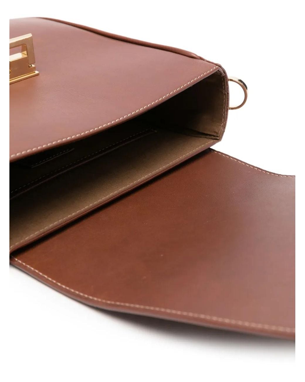 Eleventy Brown Logo-Debossed Leather Cross Body Bag for men
