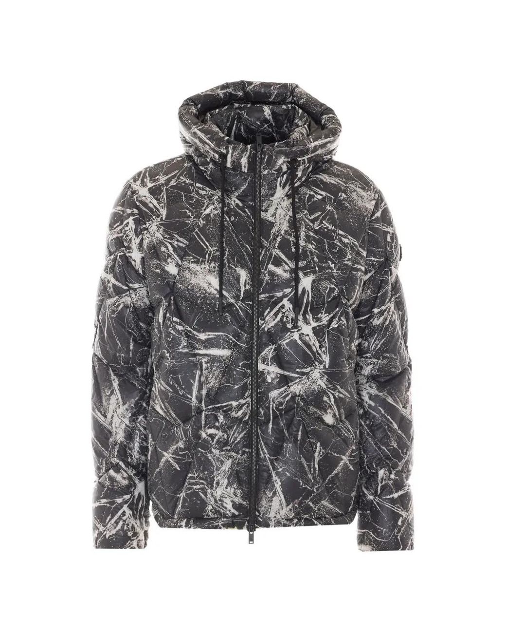 Moose Knuckles Gray Quilted Hooded Jacket for men