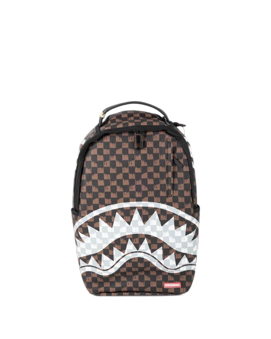 Sprayground Black Paris Check-Print Backpack