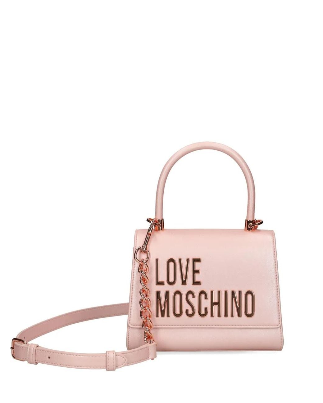 Love Moschino Pink Logo-Lettering Tote Bag
