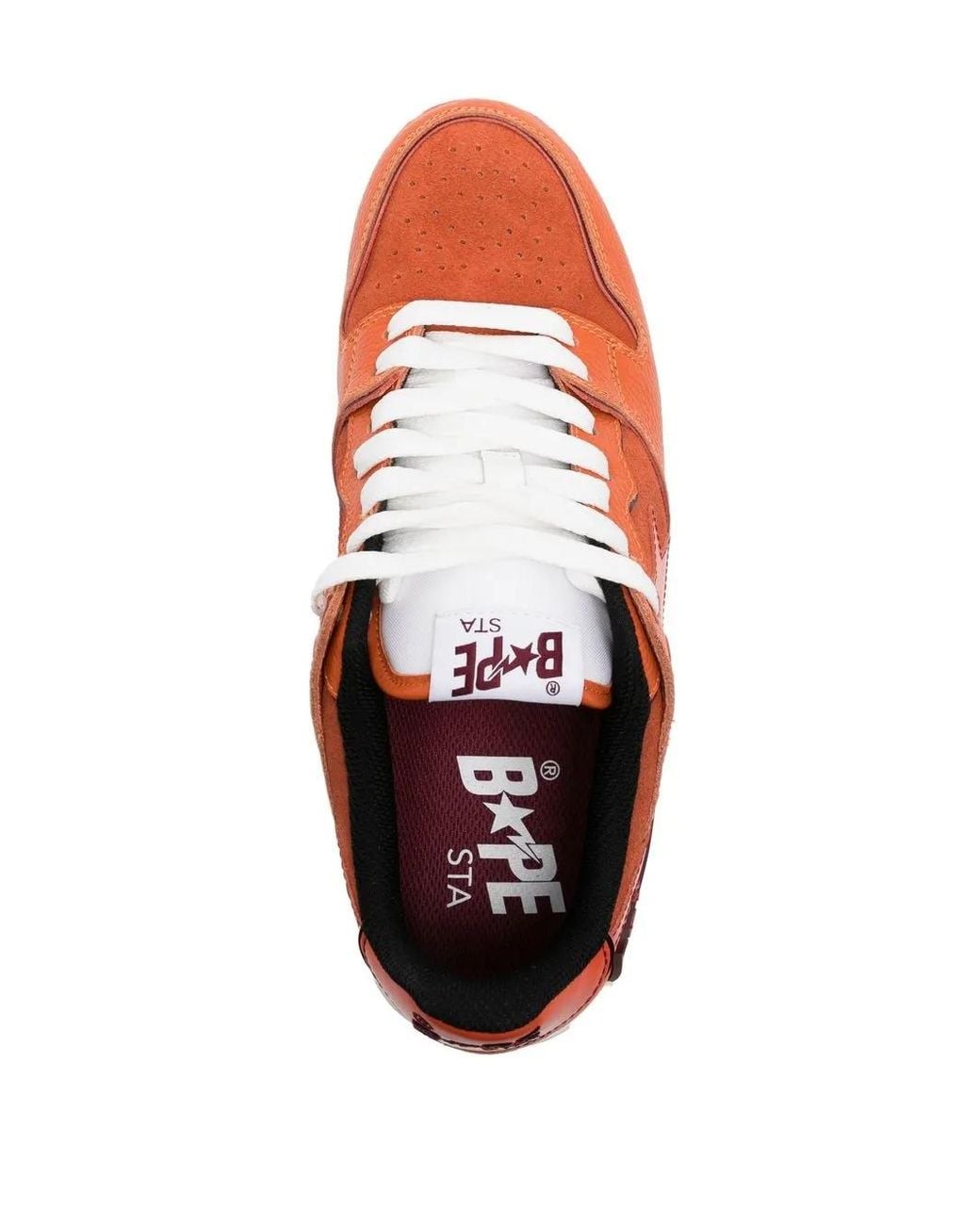A Bathing Ape Orange Baskets Sk8 Sta for men