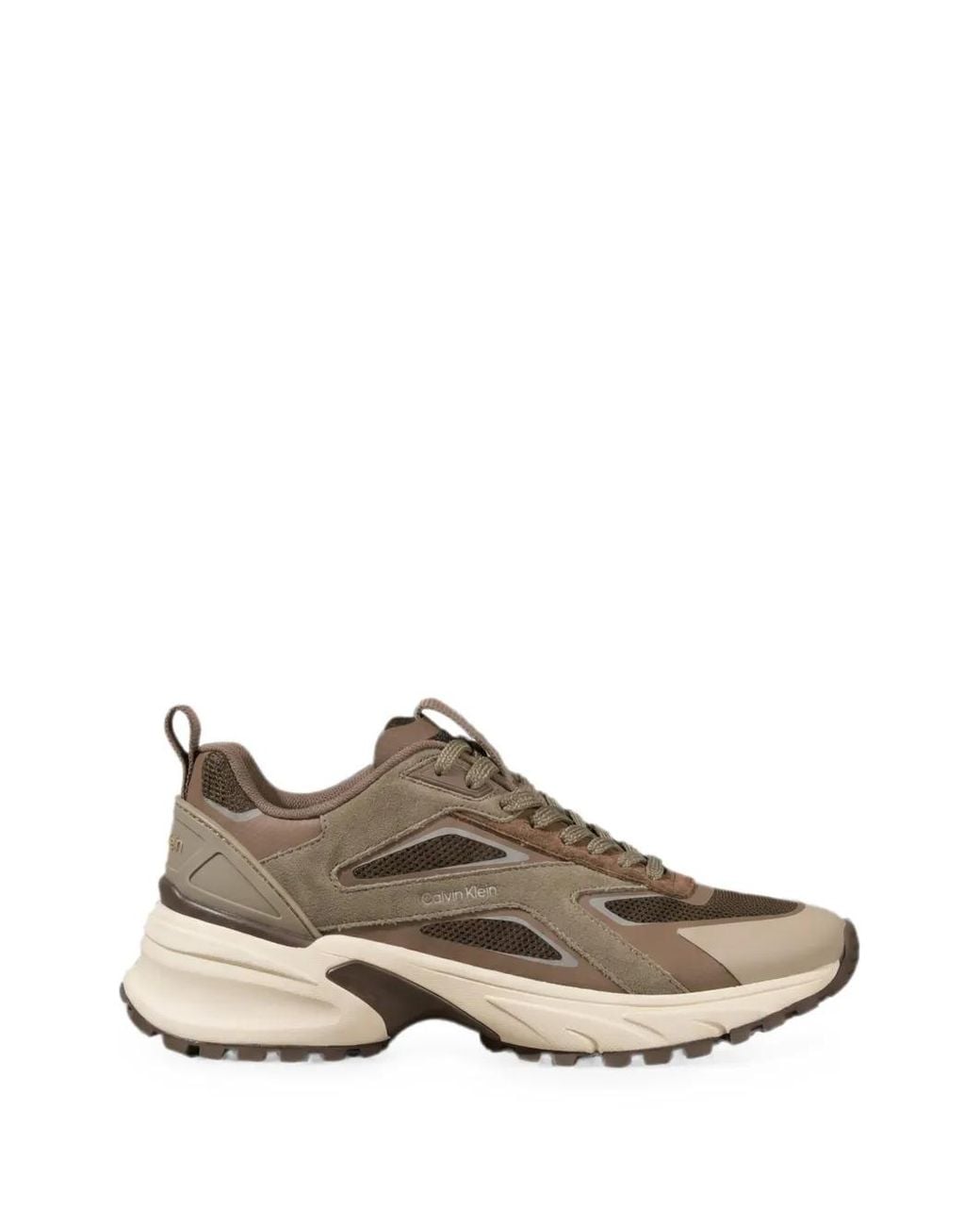 Calvin Klein Brown Runner Panelled Mesh Sneakers