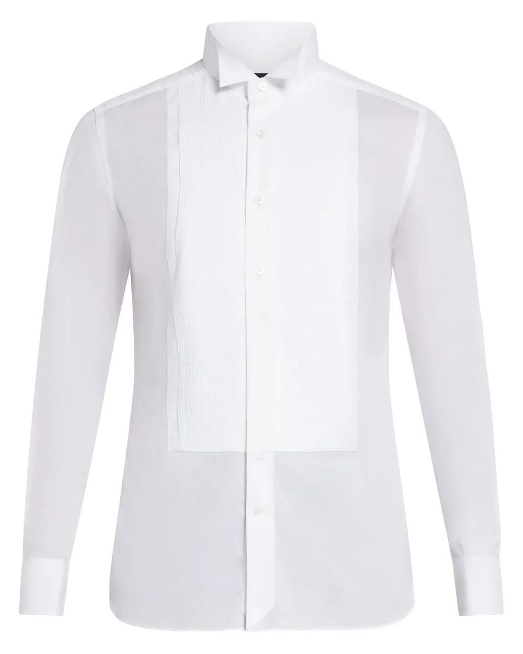 Tom Ford White Pintuck Long-Sleeve Shirt for men