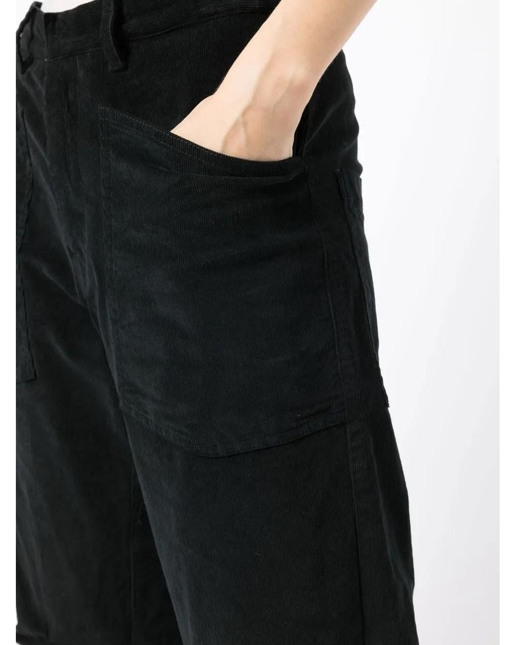 Nili Lotan Black Shon Curved-Leg Trousers