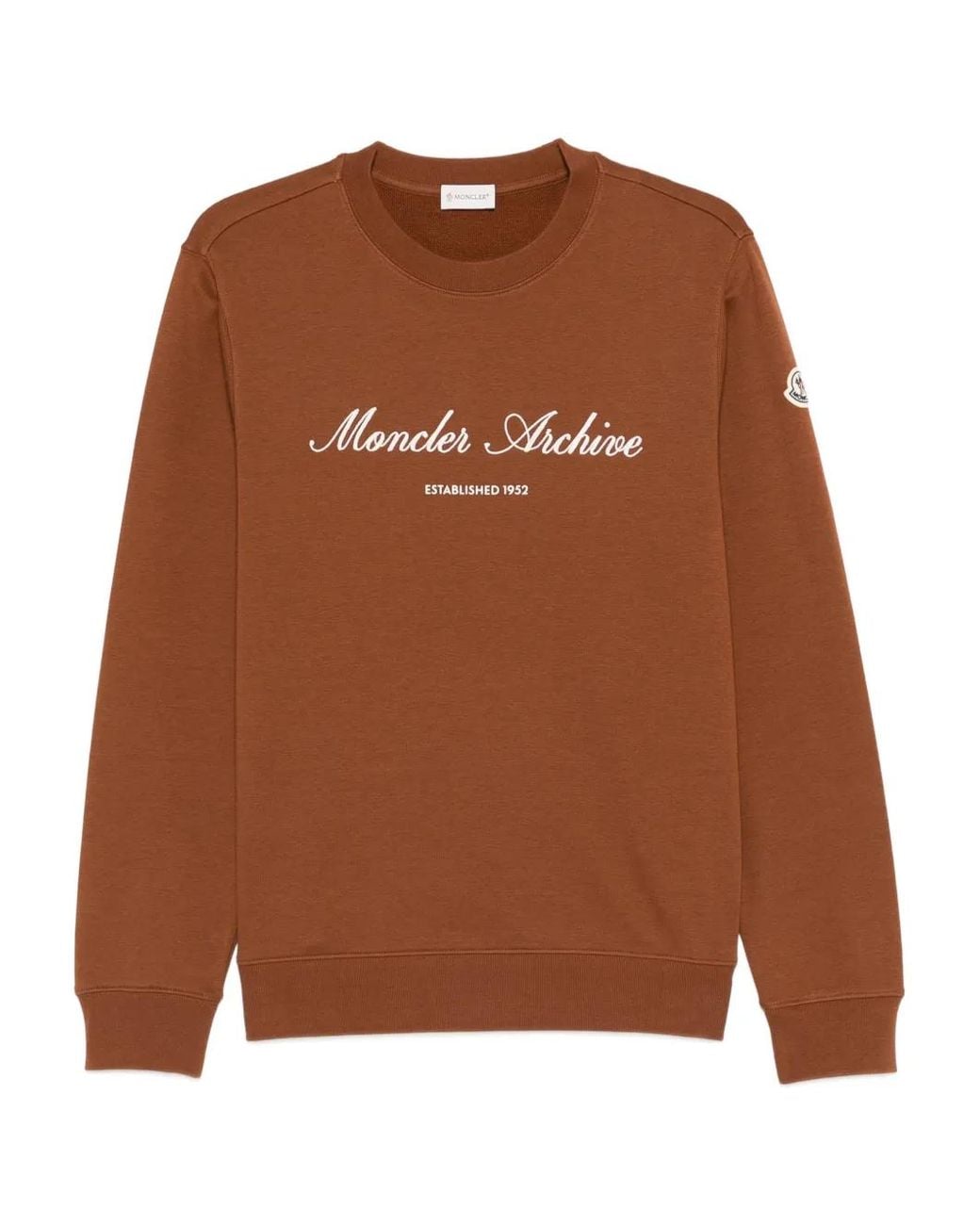 Moncler Pullover Mit Logo-Patch in Brown für Herren
