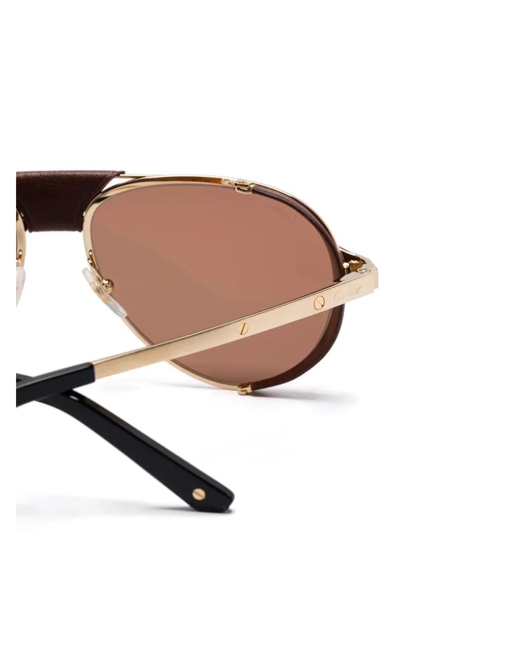 Cartier Pink Pilot-Frame Sunglasses