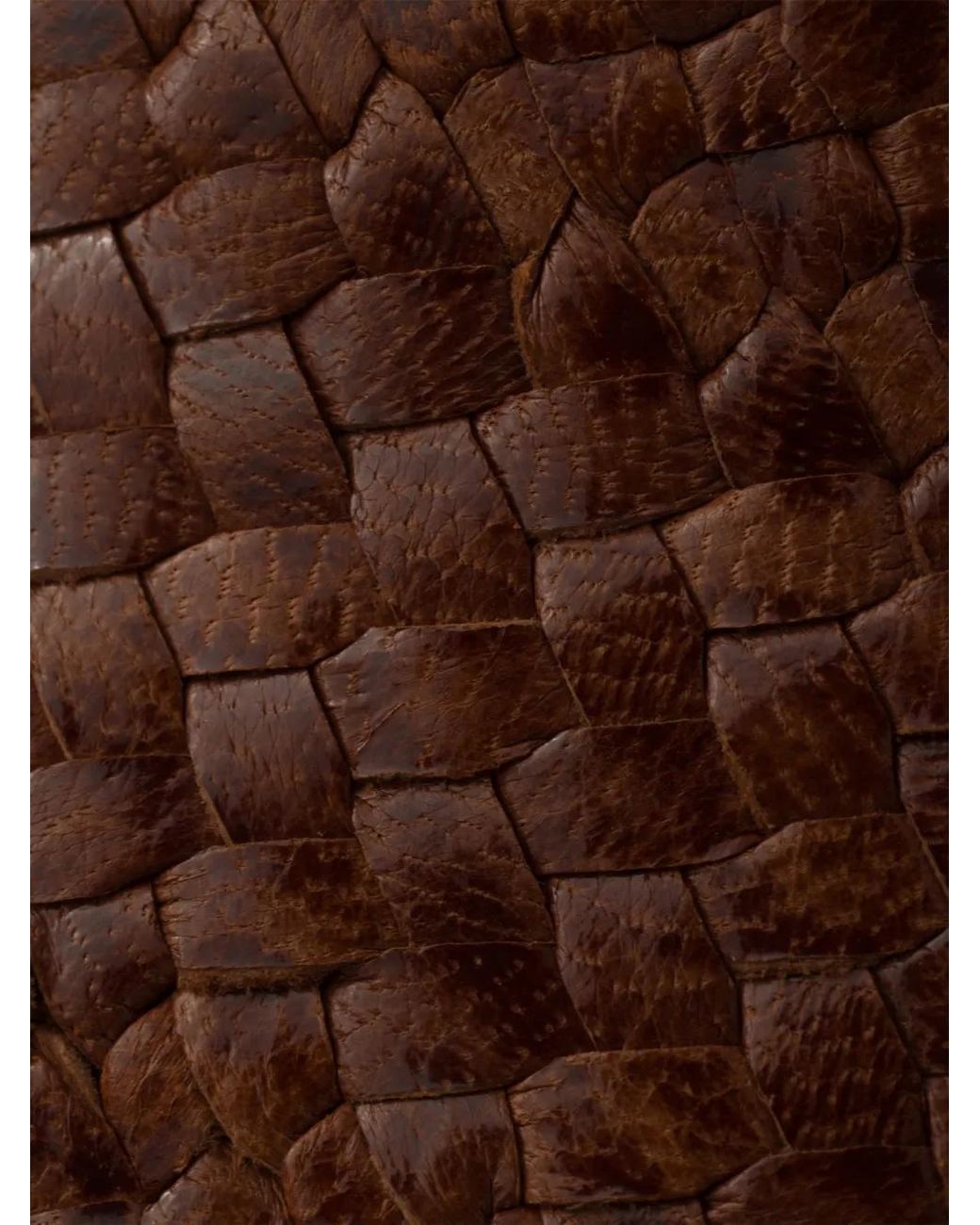 Prada Brown Leather Crisscross Slides