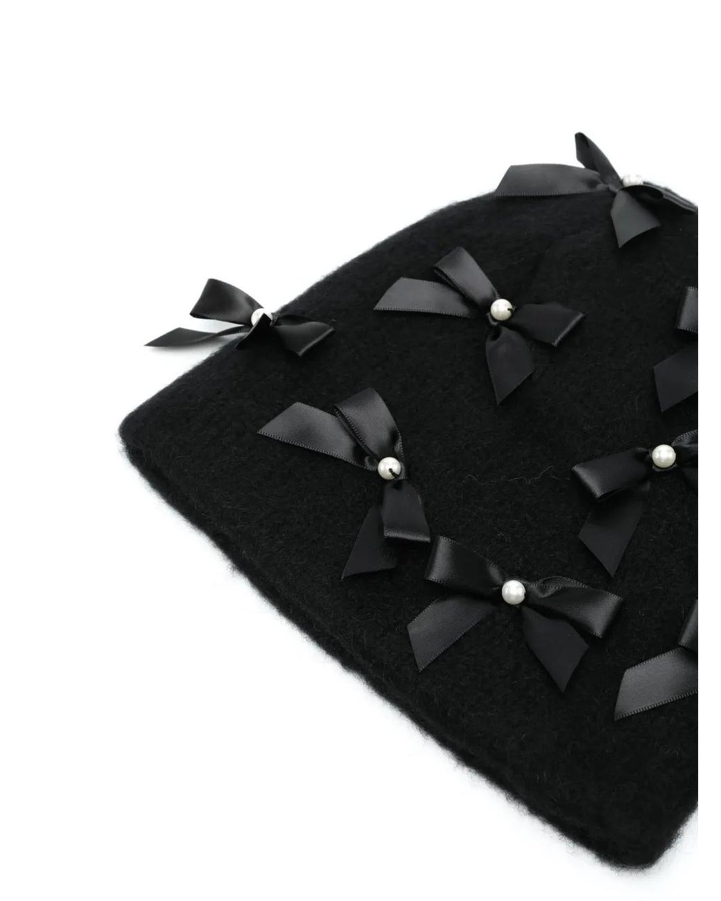 Jennifer Behr Black Bow Beanie