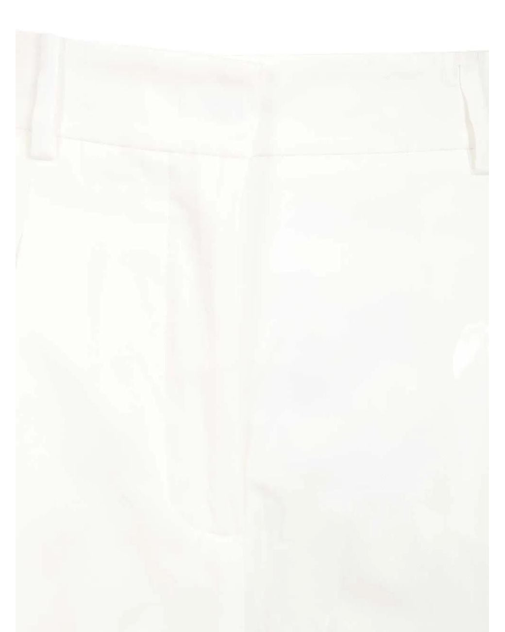Weekend by Maxmara White Gabardine Tailored Trousers