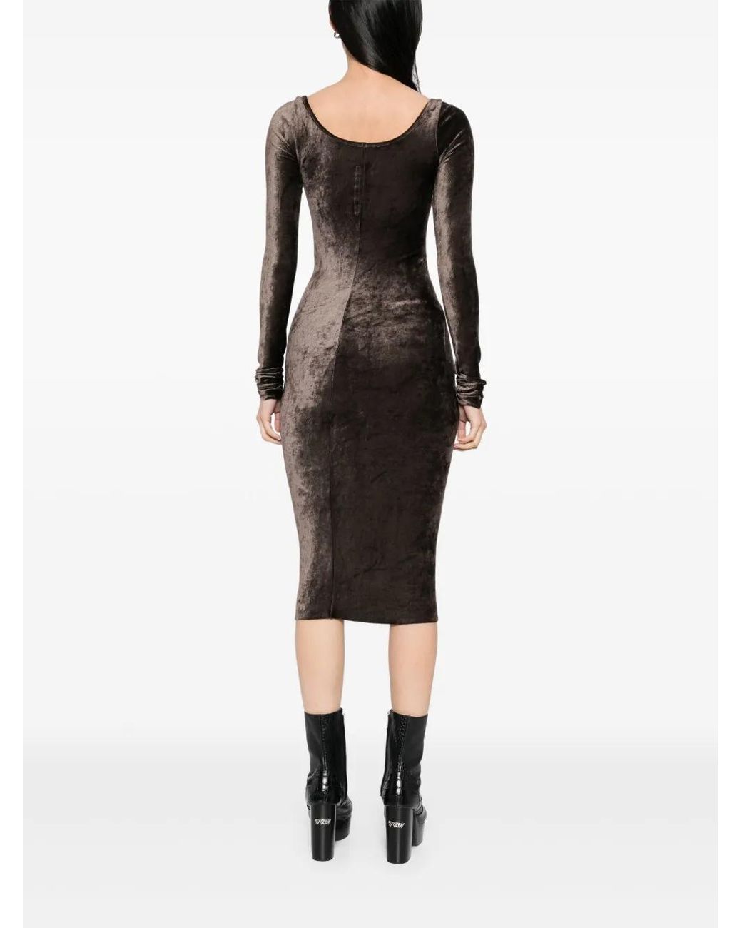 Rick Owens Black Velour Dress