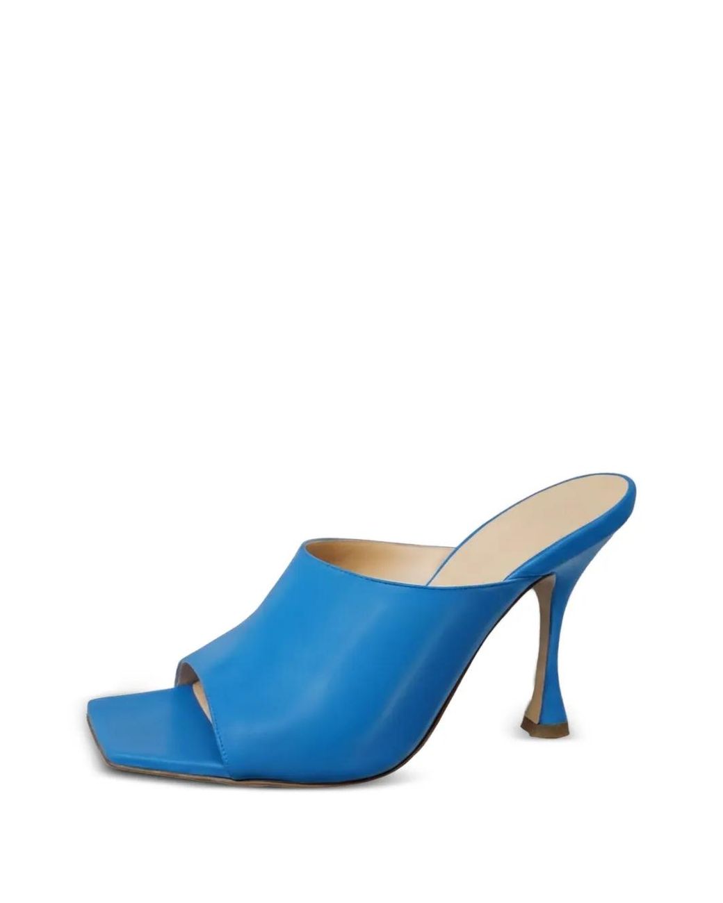 Magda Butrym Blue Square-Toe Leather Sandals
