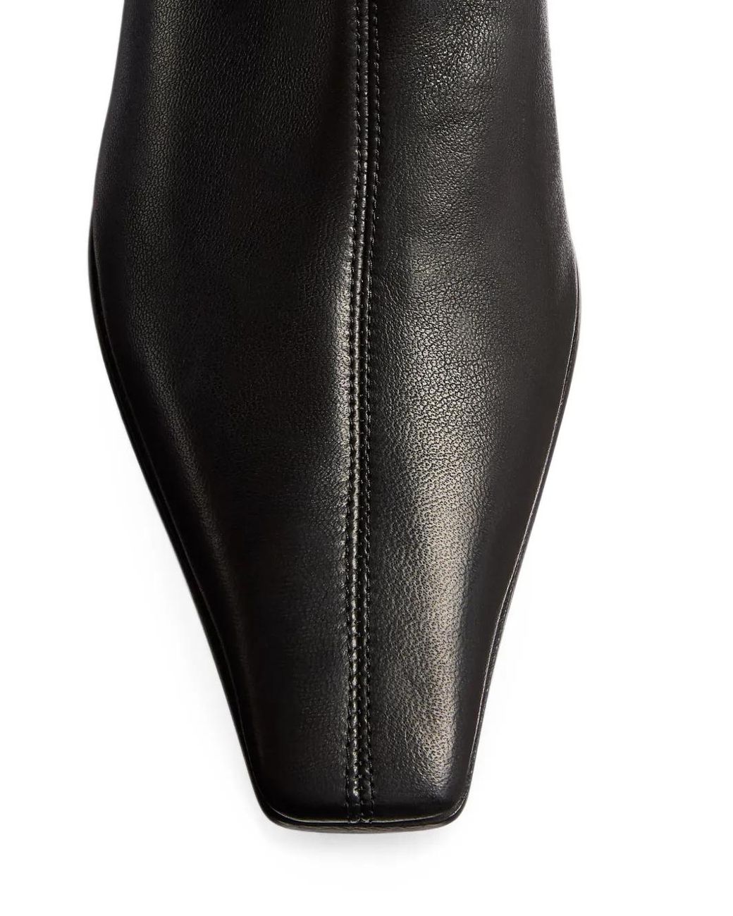 Khaite Black Arizona Leather Ankle Boots