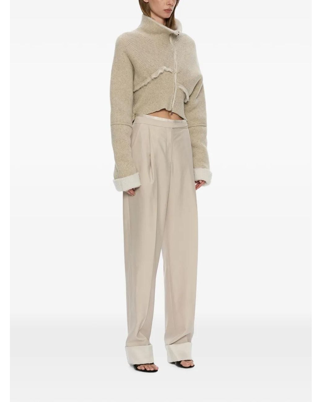 Christopher Esber Natural Isolde Double-Knit Jacket