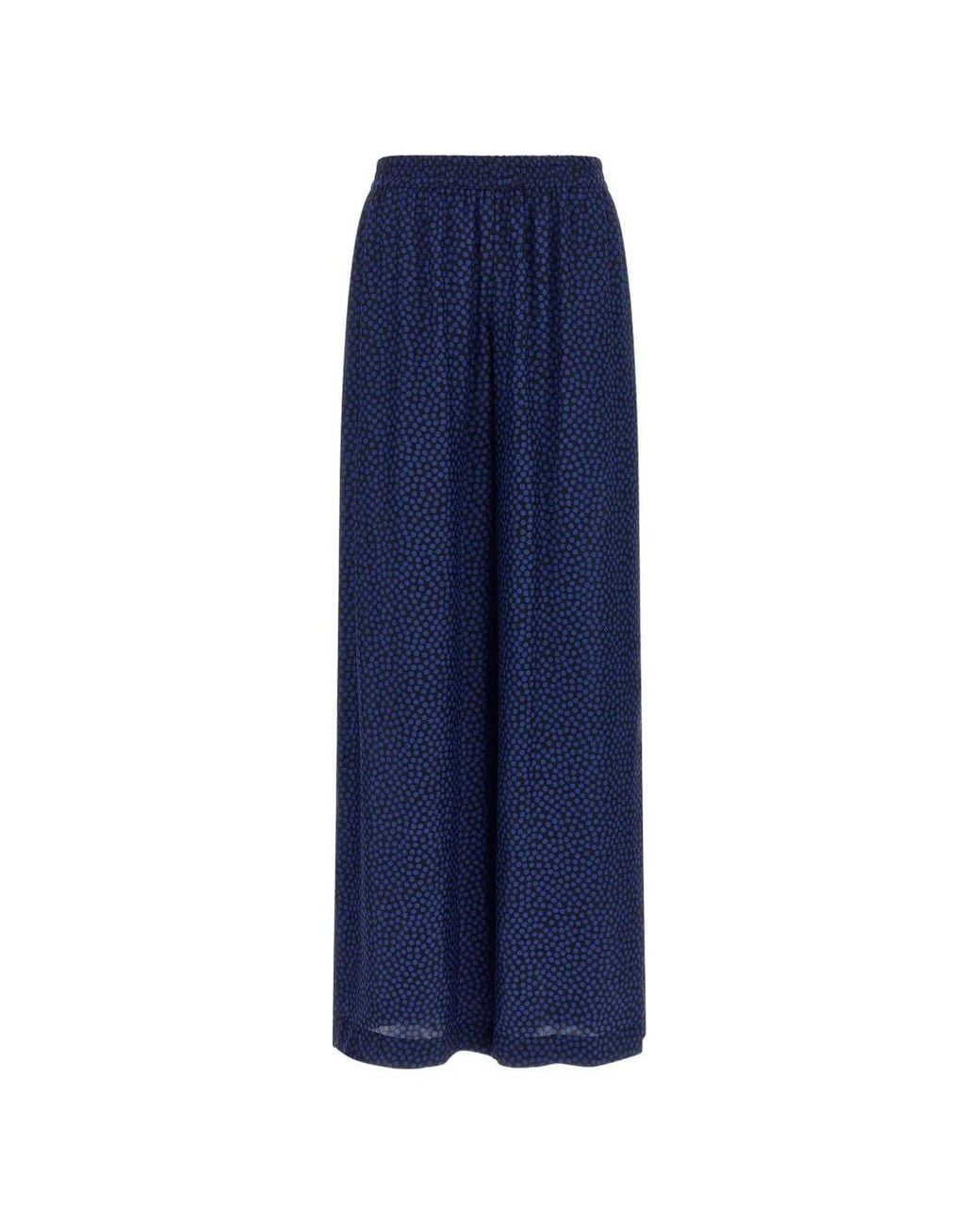 Gianluca Capannolo Blue Claudia Polka-Dot Palazzo Pants