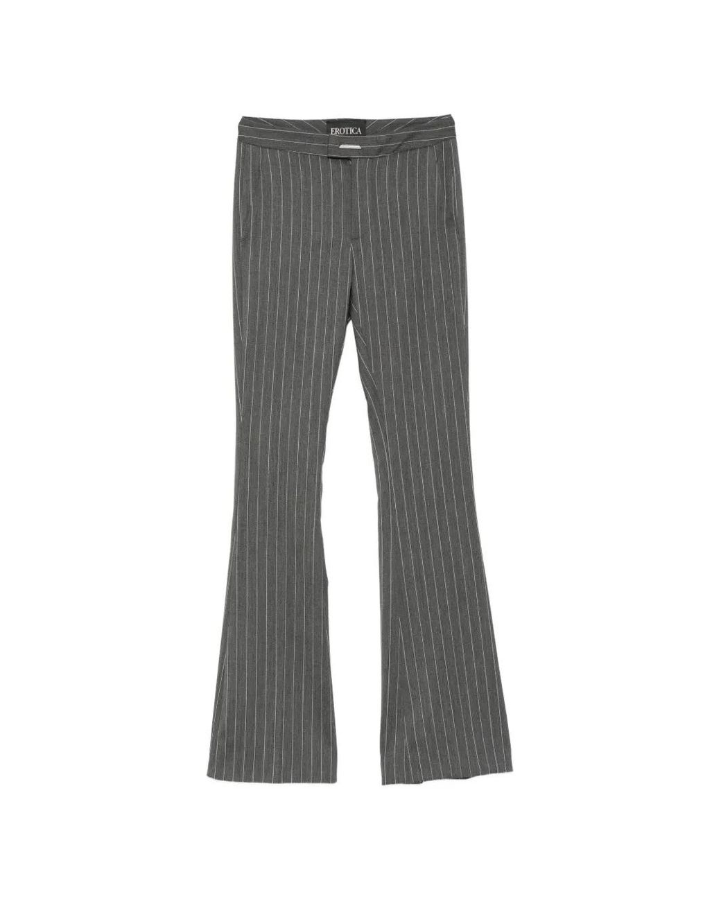 Dondup Gray Pinstripe Trousers