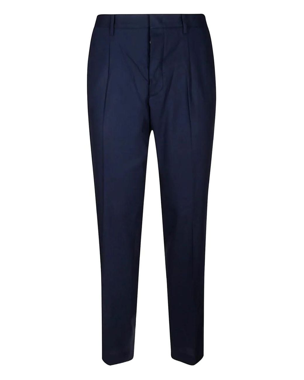 Alpha Industries Blue Pleated Cotton Chino Trousers for men