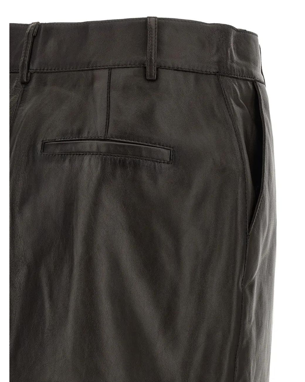 P.A.R.O.S.H. Black Maciock26 Leather Mini Skirt