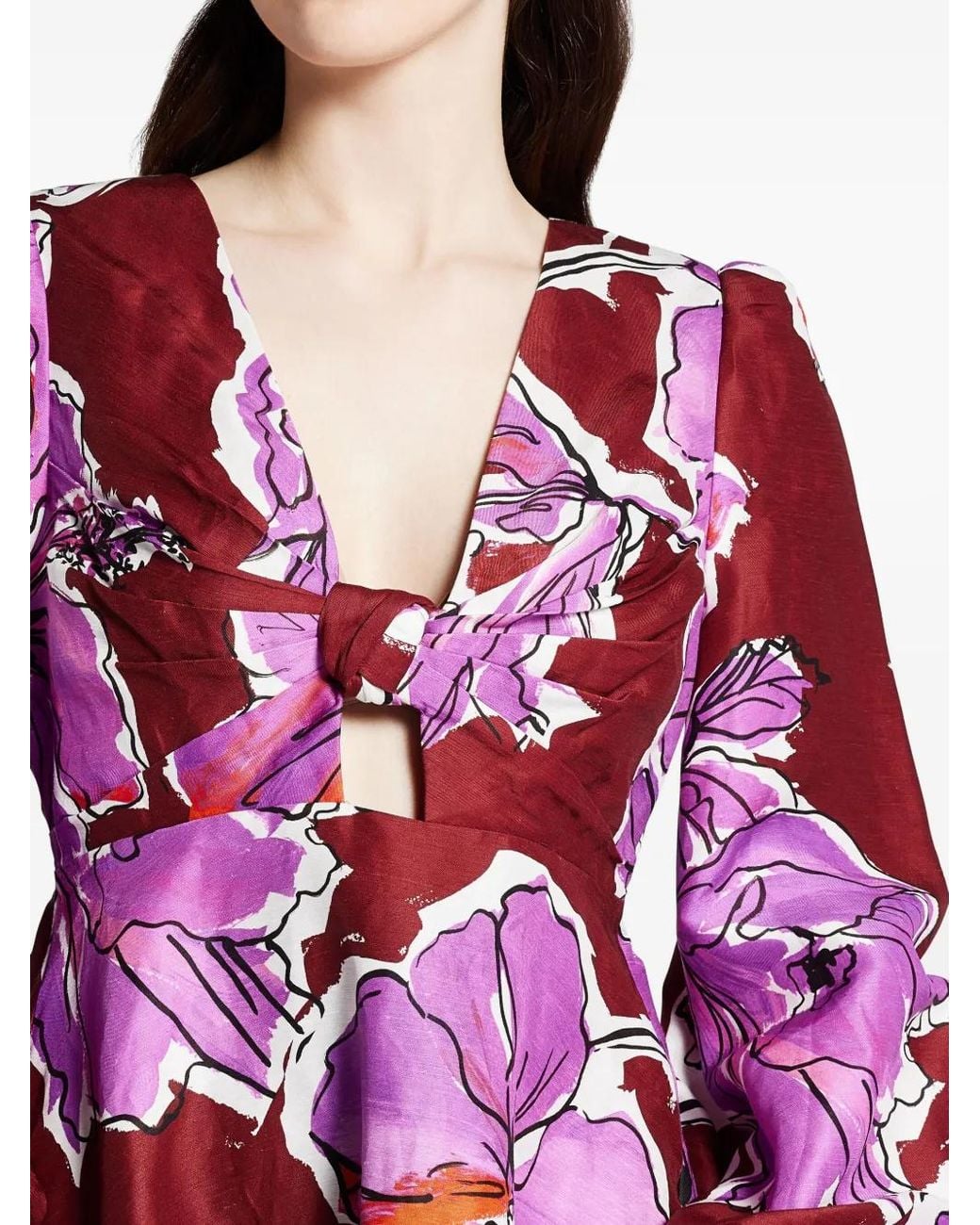 Robe Courte À Fleurs Aje. en coloris Red