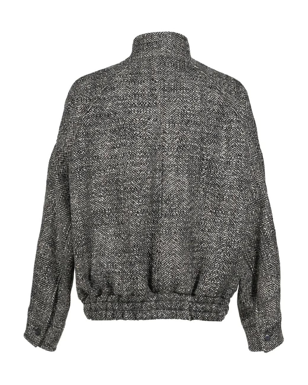 DARKPARK Gray Herringbone-Pattern Jacket for men