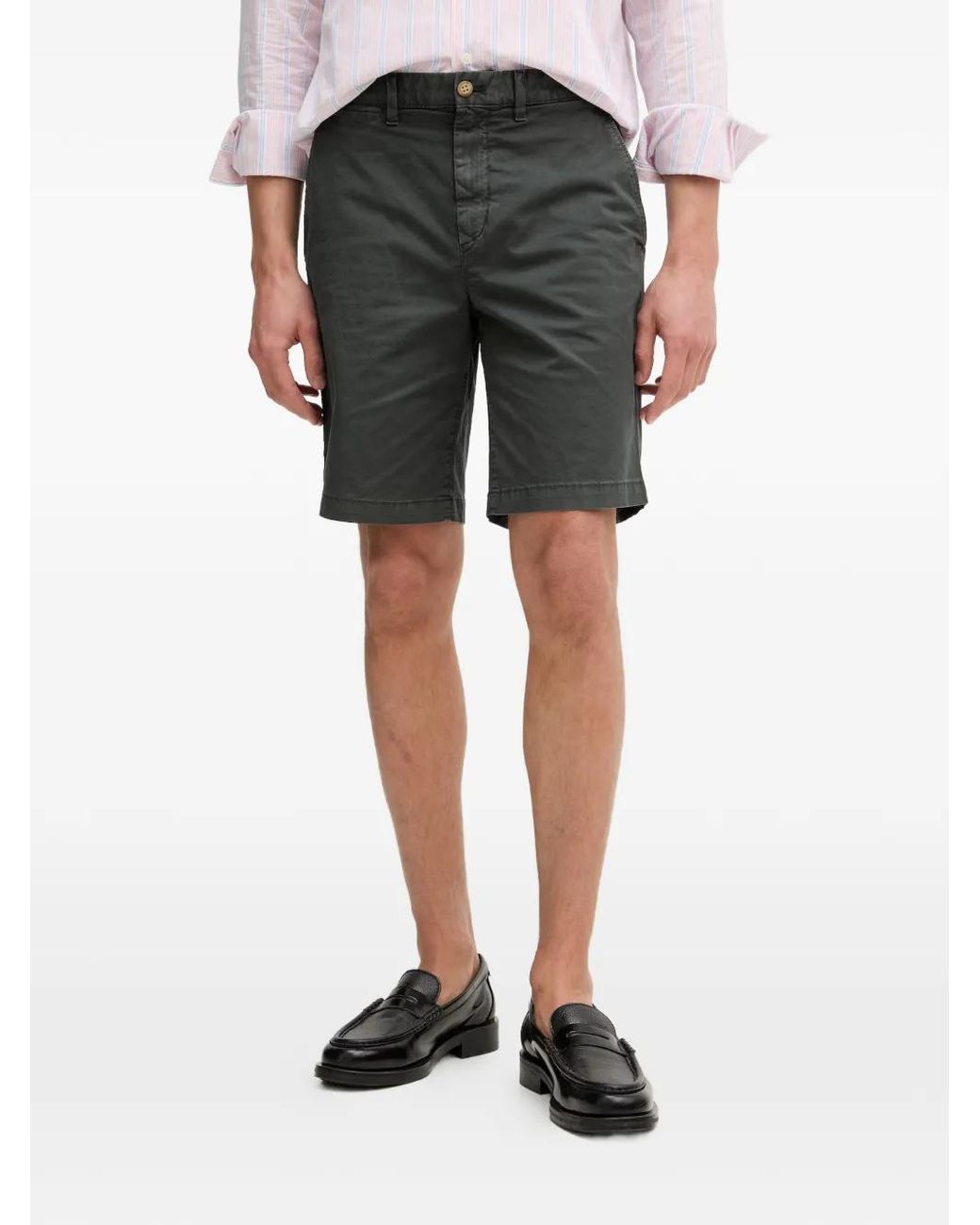 Gant Black Logo-Tag Chino Shorts for men