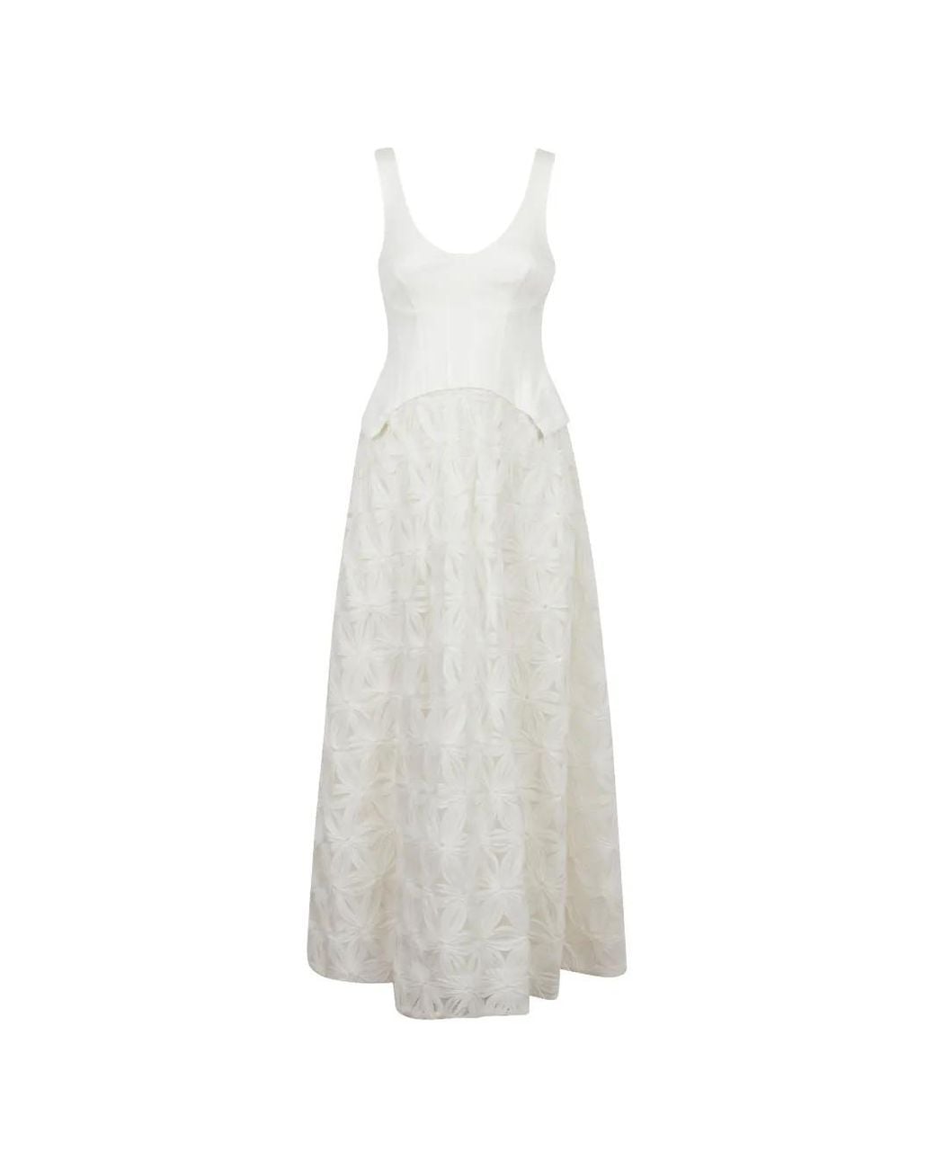 Jonathan Simkhai White Corset-Style Midi Dress