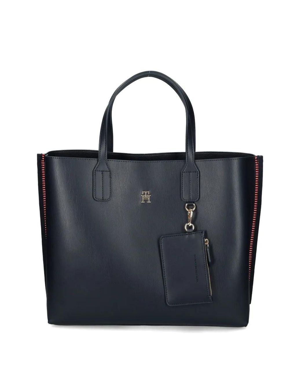 Tommy Hilfiger Black Th-Plaque Tote Bag