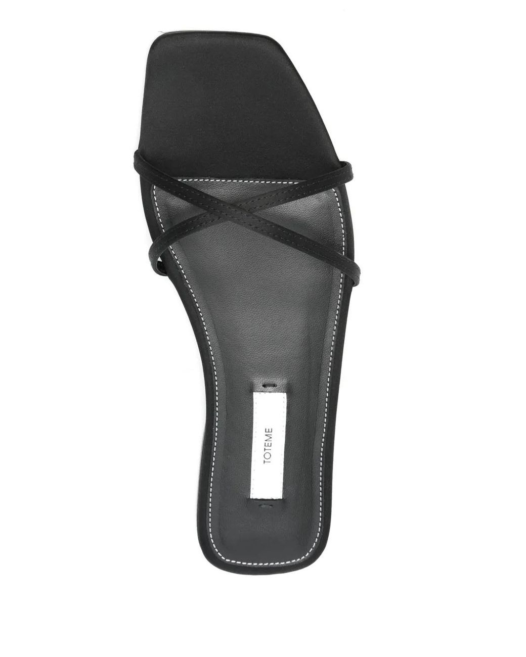 Totême Black Leather Slides