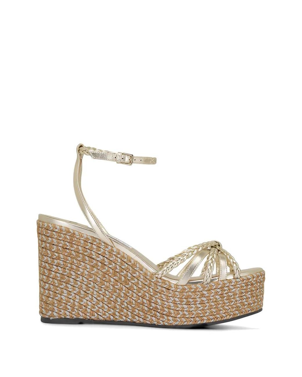 Jimmy Choo Natural Dree Braided Platform Espadrilles