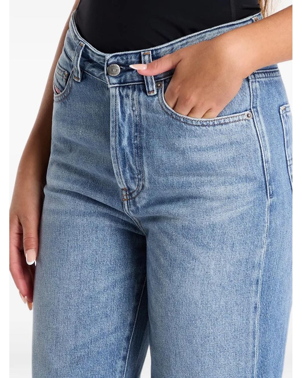 DIESEL Blue Straight-Leg Jeans